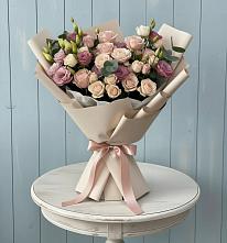 Букет цветов из:  Розы и Лизиантусы #REPLACE_PRED# Лысьве