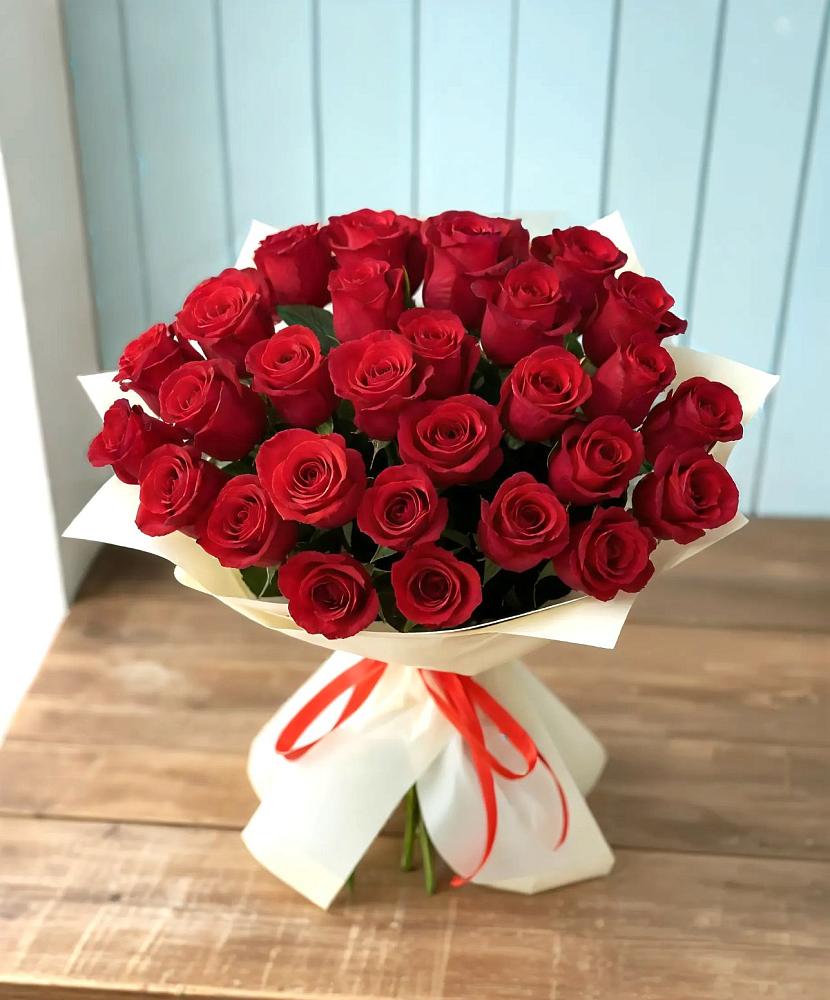 Букет 29 Красных роз в Лысьве