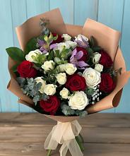 Букет цветов из:  Розы и Альстромерии #REPLACE_PRED# Лысьве