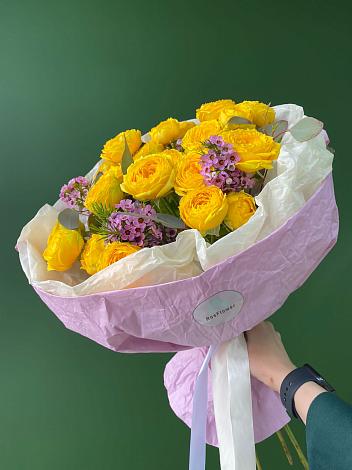 Букет Кустовые желтые розы в Лысьве