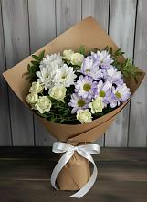 Букет цветов из:  Хризантемы и Розы в Лысьве