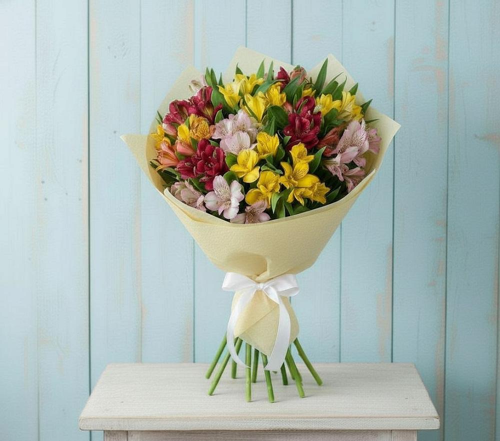 Букет цветов из: Альстромерии в Лысьве