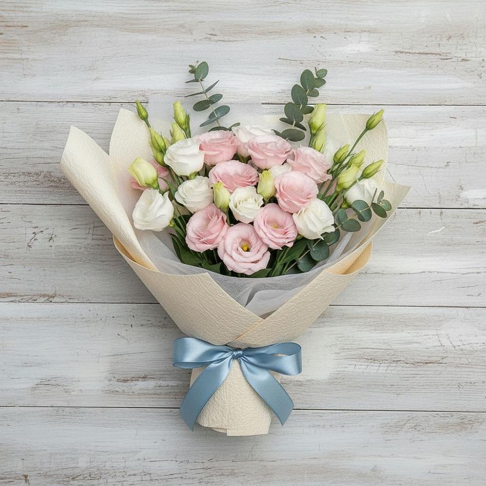 Букет цветов из: Лизиантусы в Лысьве